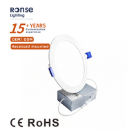 Plafonnier encastré rond RONSE Commercial AC120V 7W 9W 12W 15W 18W UGR19 dimmable avec boîte de jonction pour magasin de détail