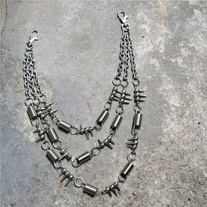 मिश्र धातु धातु शंकु कनेक्शन बेली चेन कार्गो पैंट श्रृंखला बहुमुखी यूनिसेक्स हिप हॉप रॉक पंक डिस्क फैशन कमर चेन - Product Image 1