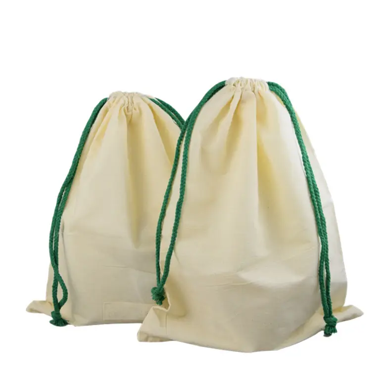 Personnalisé organique sac à poussière sac de poche en coton