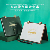 Le fabricant produit un calendrier de bureau calendrier en cuir 2025 créatif simple boutique de bureau cahier en boîte hebdomadaire Logo personnalisé