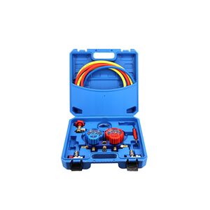 Kit de llenado de refrigerante para aire acondicionado de coche R134a con manómetro doble y válvula para reparación y reemplazo - Product Image 2