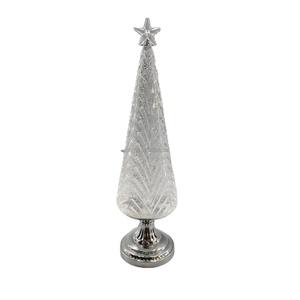 41cm COLORFUL <b>LIGHT</b> XMAS <b>TREE</b> WITH SLIVER BASE WATER GLOBE DECOR - Product Image 4