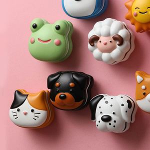 Aimants de réfrigérateur en forme d'animaux de dessin animé, macarons, décoration de réfrigérateur, autocollants magnétiques en résine 3D, chat et chien - Product Image 4