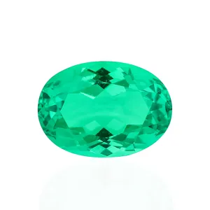 Beli Berlian Lab Potongan Oval Jelas Hijau Lab Tumbuh Batu Permata Zamrud 5,95ct 14.00*10.05*6.96MM Lab Tumbuh Berlian Longgar Pada Cincin