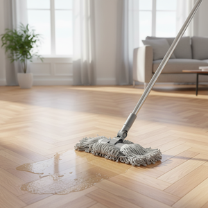 Gizmop 300gr <b>Microfibre</b> Wet <b>Mop</b> Parquet Real Wood Floors Self-Wringer Antibacterial Durable Sustainable Reusable Stainless Steel - Product Image 3