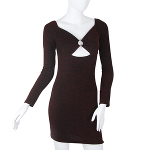 Yindian marque Privée mode hiver robe <span class=keywords><strong>vêtements</strong></span> oem dames femmes manches longues fille <span class=keywords><strong>noël</strong></span> robe décontractée - Product Image 1