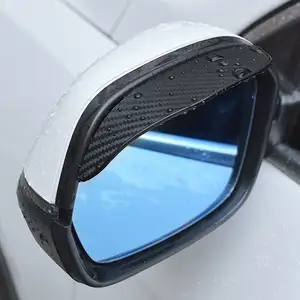 Universal fibra de carbono impermeable Auto espejo lluvia ceja coche espejo retrovisor lluvia visera guardia