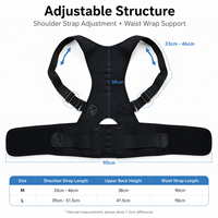 Ceinture Correctrice de Posture Magnétique Ajustable en Maille Respirante – Soutien Dorsal pour Hommes et Femmes, Correction de la Cyphose et de la Colonne Vertébrale