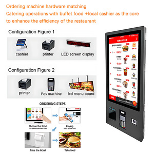32 pulgadas montaje en pared todo en uno PC Touch auto kiosco de pago de pedidos de alimentos con impresora de escáner de código QR - Product Image 4
