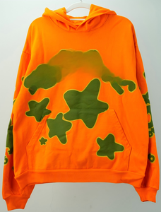 Felpa con Cappuccio in Velluto di Cotone Pesante 450g Stile Star Originale Invernale con Stampa in Schiuma a Ragnatela - Product Image 2