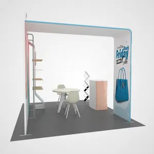 Cabine modular de instalação rápida, equipamento dobrável expansível para publicidade, cabine de exposição para feiras comerciais, suporte de exibição