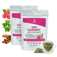 Tisane pour la fertilité féminine Chinaherbs Private Label, à base de plantes, végane, framboise, gingembre, menthe verte, ashwagandha, bien-être hormonal