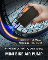 Accessoires de vélo rechargeables Pompe à vélo électrique Pompe à air pour pneus Pompe à vélo portable haute pression pour vélo