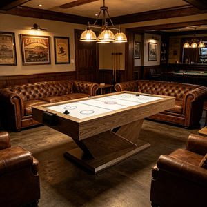 Mesa de <span class=keywords><strong>Billar</strong></span>, <span class=keywords><strong>Hockey</strong></span> de Aire y Snooker 4 en 1 S.Q.F con Superficie de Pizarra, Palos de Fibra de Carbono y Bolas para Sala de Juegos en Casa - Product Image 2