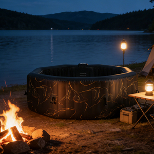 Bain à remous <span class=keywords><strong>gonflable</strong></span> fiable 550L Grande capacité PVC Portable Pliable Facile à ranger et à entretenir Vente en gros pour les opérateurs de camping - Product Image 2