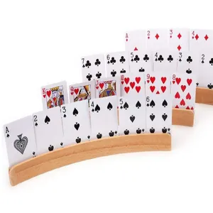 Giá Đỡ Thẻ Chơi Game Bằng Gỗ Cong Toàn Cảnh Khay Đựng Thẻ Trò Chơi Thiết Kế Ngăn Chặn Việc Xem Thẻ