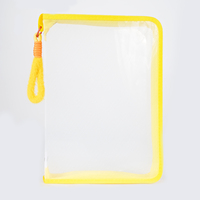 Carpeta de Archivo A4 con Cierre y Asa, Transparente, de PP, Organizador de Documentos, Carpeta de Archivo para Exámenes, con Logotipo Personalizado