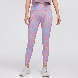 Women's High Waist Gym Fitness Pants Seamless Yoga <b>Leggings</b> with Solid <b>Pattern</b> Custom Logo Elastic Waist Closure - Product Image 1