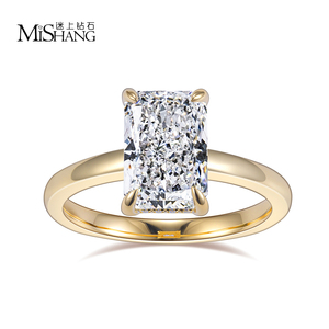 Anillo de Compromiso <span class=keywords><strong>Solitario</strong></span> de <span class=keywords><strong>Diamante</strong></span> de Laboratorio con Corte Radiante de 3 Quilates, <span class=keywords><strong>Oro</strong></span> <span class=keywords><strong>Blanco</strong></span> de 18 Quilates, Certificado IGI, Joyería Fina de Lujo MSR-2052 para Mujer - Product Image 1