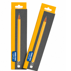 Paquete de 12 Lápices de Madera HB Estándar con Goma de Borrar, Escritura Suave, para la Escuela, Oficina, <span class=keywords><strong>Dibujo</strong></span>, Estudiantes, Papelería - Product Image 2