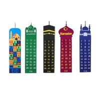 Calendrier de l'Aïd Islam Ramadan Compte à rebours Ramadan Mubarak Kareem Suspendu Décor Cadeau Feutre Calendrier de l'Aïd avec Poches