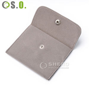 Manufacture High-quality Microfiber Button <b>Pouch</b> Custom Logo Jewelry Gift Microfiber <b>Pouch</b> with Pattern - Product Image 1