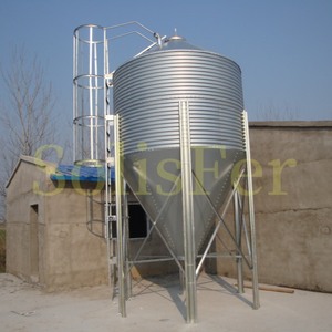 10-300 tons Hopper Bottom Feed Raw Material Storage Bins Galvanize Steel Corn Feed Silo for Chicken Farm Feeding - Product Image 1