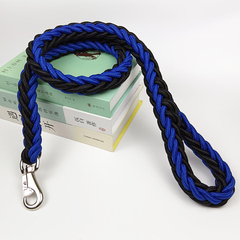 Blue and black eight strand rope