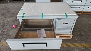 <span class=keywords><strong>Réfrigérateur</strong></span> de base de chef de <span class=keywords><strong>réfrigérateur</strong></span> de cuisine commerciale de comptoir d'acier inoxydable d'entreposage frigorifique d'hôtel avec 2 tiroirs - Product Image 5