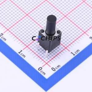TS-1006D-BR16026 Tactile Switch Through hole Component THT,6x6mm Switch Single Pole Single Throw Round Button 2.6N Through Hole - Product Image 1