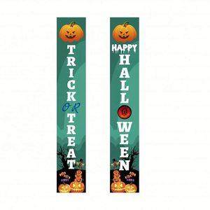 Letrero de Puerta Personalizado con Diseño de Halloween, Impreso con la Frase 'Trick or Treat' y 'Happy Halloween', Patrón Espeluznante para Decoración de Fiestas - Product Image 5