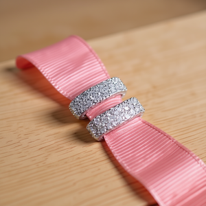 Ruban gros-grain or blanc E2313, 1-1/2 pouce de large, pailleté, double face, ruban artisanal tissé, couleur unie - Product Image 2