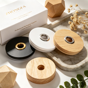 Custom Wooden Perfume Caps And <b>Reed</b> <b>Diffuser</b> Caps Natural Wood Closures For Fragrance <b>Bottle</b> Packaging - Product Image 6