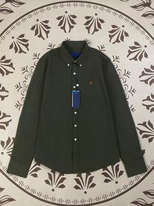Nouvelle chemise décontractée classique brodée de <span class=keywords><strong>la</strong></span> marque Xunge 2026 en sergé anti-boulochage avec logo cheval 100 % coton pour l'été - Product Image 3