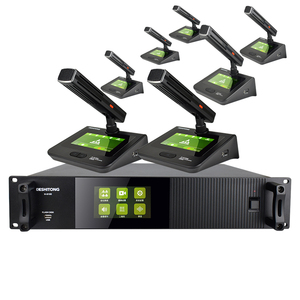 Micrófonos de conferencia multifuncionales con cable H5680, sistema de control web, sistema de votación inalámbrico, interpretación simultánea - Product Image 1