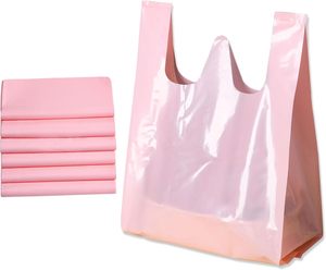 ถุงพลาสติกหัวหม่าเหิงชุน 50 แพ็ค 8.65×12.5 นิ้ว พร้อมหูหิ้ว ถุงเสื้อยืดสำหรับการขายปลีกและการจัดเก็บอาหารแบบหนาพิเศษ - Product Image 1