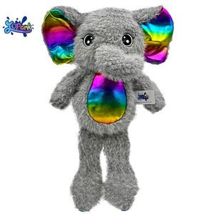 JOPARK Peluche <span class=keywords><strong>raton</strong></span> <span class=keywords><strong>laveur</strong></span> à oreilles arc-en-ciel scintillantes Peluche <span class=keywords><strong>de</strong></span> <span class=keywords><strong>famille</strong></span> Peluches animaux brillantes Peluche pour enfant Cadeau avec longue queue colorée - Product Image 2