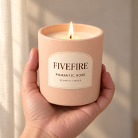 Ensemble de bougies parfumées en verre de style luxueux, bougies en cire de soja, logo personnalisé, coffret cadeau