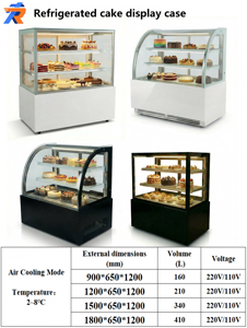 <span class=keywords><strong>Réfrigérateur</strong></span> de présentation de pâtisseries et gâteaux en acier inoxydable à refroidissement par air avec éclairage LED pour boulangeries et pâtisseries - Vente en gros usine - Product Image 4
