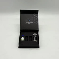 Kotak Peptida Dapat Didaur Ulang 2ml 3ml Kemasan Vial Peptida Tunggal Kotak Karton Hitam Magnetik dengan Berbagai Slot untuk Paket Vial