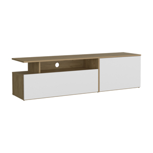 Selma Floating 63 In Wide <b>Tv</b> <b>Stand</b> With Two Cabinets Six Shelves Cable Management Entertainment Center For Living Room Wall - Product Image 2