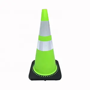 Hot sale green wholesale price traffic cone safety colorful factory Customized reflective traffic cones