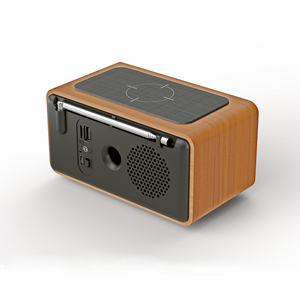 Radio-réveil de chevet W20 avec DAB plus et radio <span class=keywords><strong>FM</strong></span> haut-parleur sans fil BT caisse en bois - Product Image 4