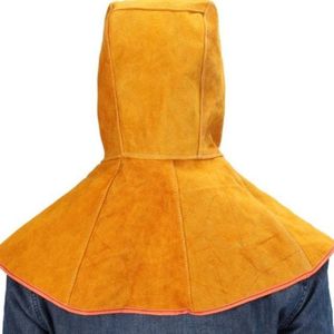 Masque <span class=keywords><strong>de</strong></span> <span class=keywords><strong>soudeur</strong></span> ignifuge en cuir <span class=keywords><strong>de</strong></span> vachette avec trou, protection faciale et oculaire - Product Image 3