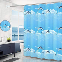 Rideau de Douche Personnalisé en PEVA Blanc Léger, Anti-Moisissure, Imperméable et Écologique avec 12 Crochets pour Accessoires de Salle de Bain