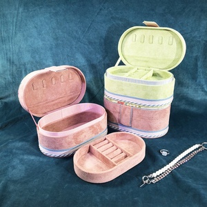 Elegant Multi-compartment Jewelry Box with Detachable Trays and Velvet Lining Luxury Jewelry <b>Storage</b> Jewelry Box for <b>Rings</b> - Product Image 2