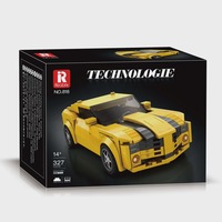 Reobrix 218, 327 Piezas, Nuevo Modelo de Auto Deportivo Roadster, Simulación de Apariencia, Rompecabezas de Ensamblaje, Juego de Bloques de Construcción para Niños