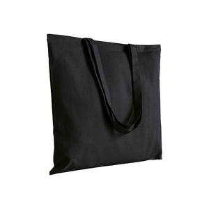 Sac cabas en coton 135g noir carré, sac fourre-tout promotionnel décontracté - Product Image 1