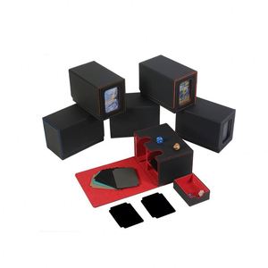 Boîte de rangement pour cartes de jeu en cuir PU fenêtré, écologique, imperméable et légère, pour jeux de société, TCG et jeux de table - Vente en gros transfrontalière - Product Image 1