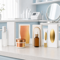 Boîte cadeau en papier artistique avec logo personnalisé, pliable, adaptée aux soins de la peau, aux cosmétiques, aux bougies, aux parfums, aux tasses isothermes, style luxueux